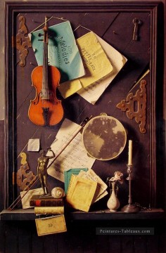 William Harnett œuvres - La vieille porte d’armoire irlandaise William Harnett